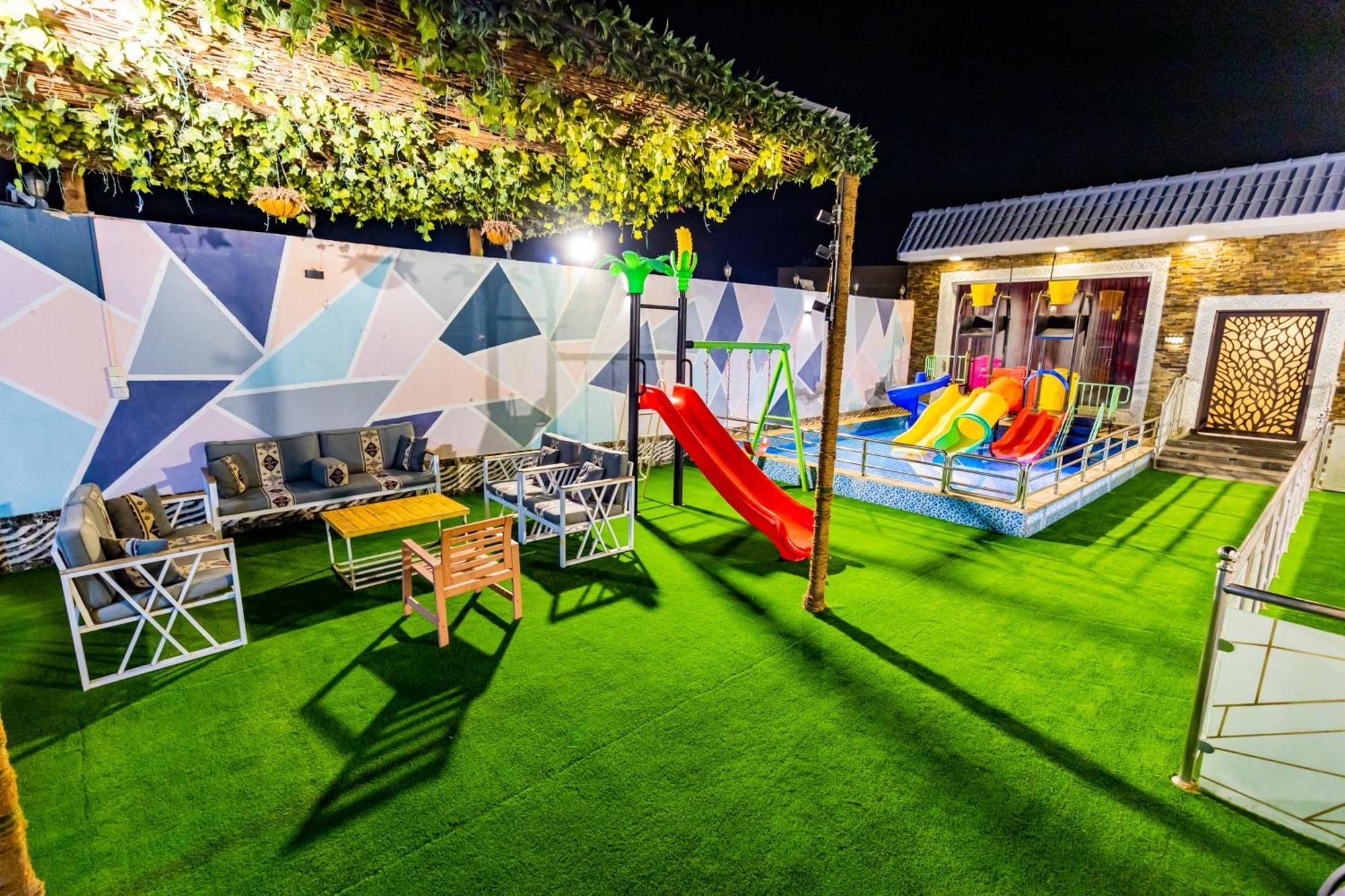 شاليهات الكوخ السويسري وأكوابارك Villa Ash Shishah Bagian luar foto