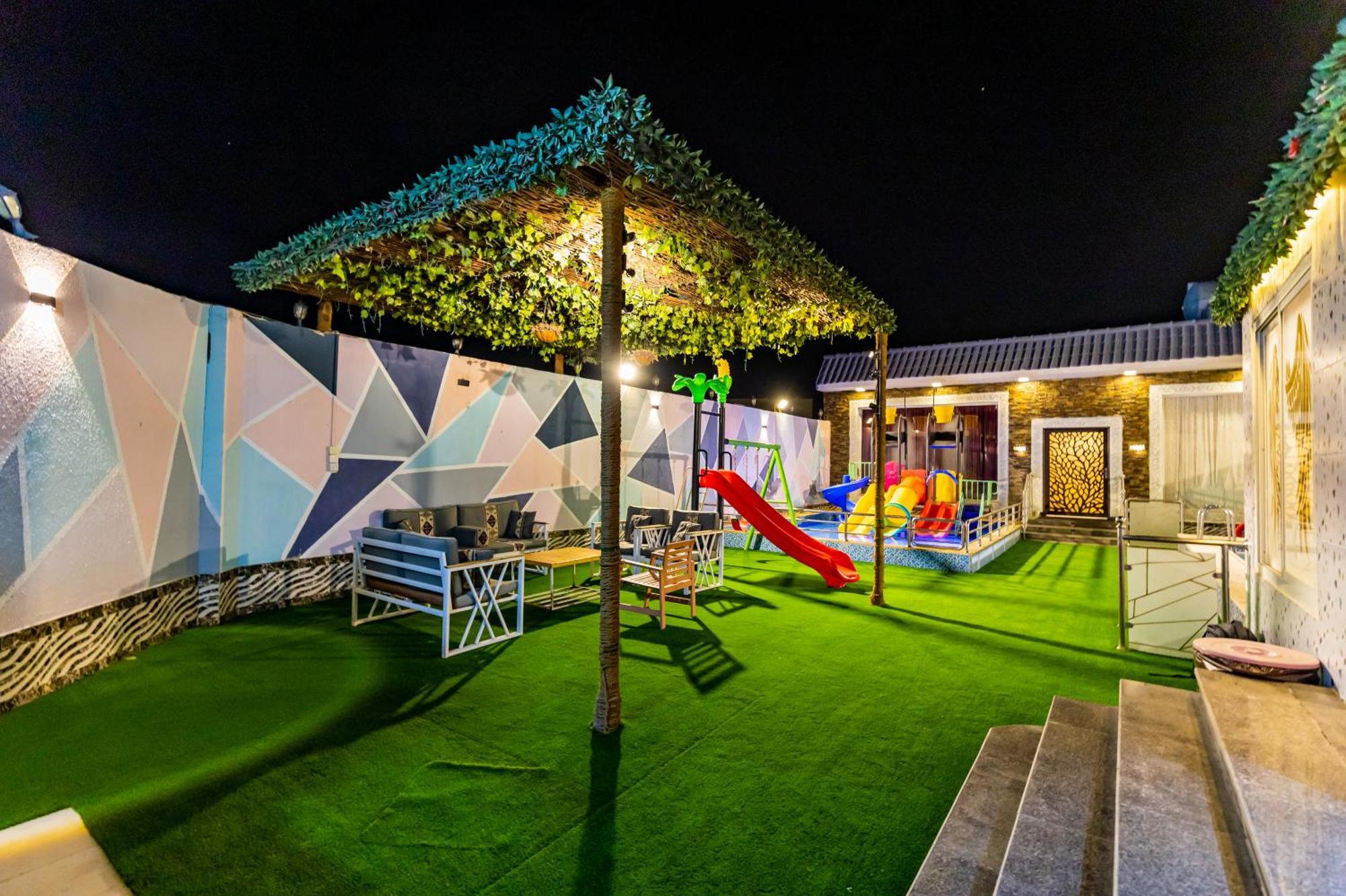 شاليهات الكوخ السويسري وأكوابارك Villa Ash Shishah Bagian luar foto