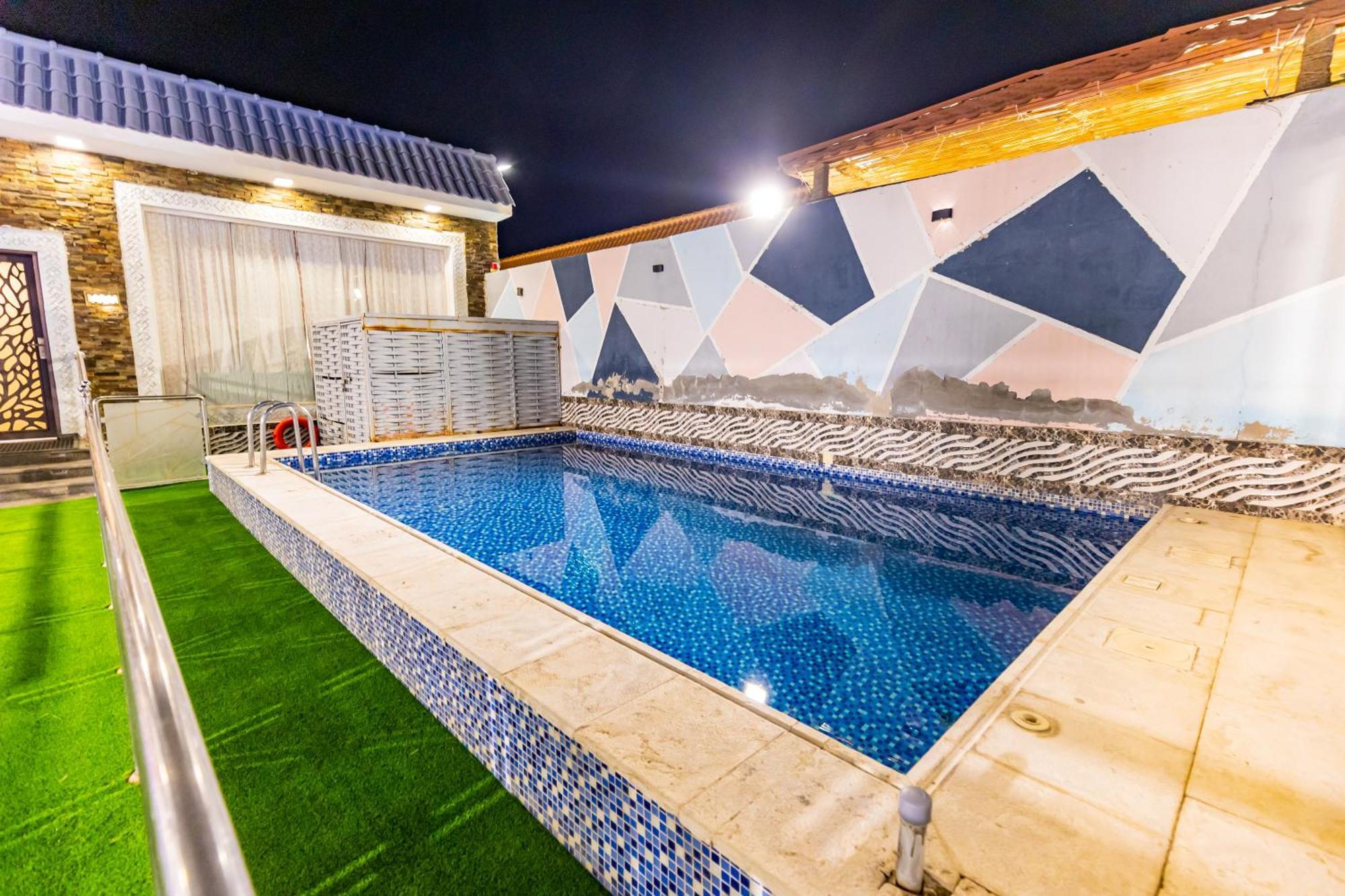 شاليهات الكوخ السويسري وأكوابارك Villa Ash Shishah Bagian luar foto