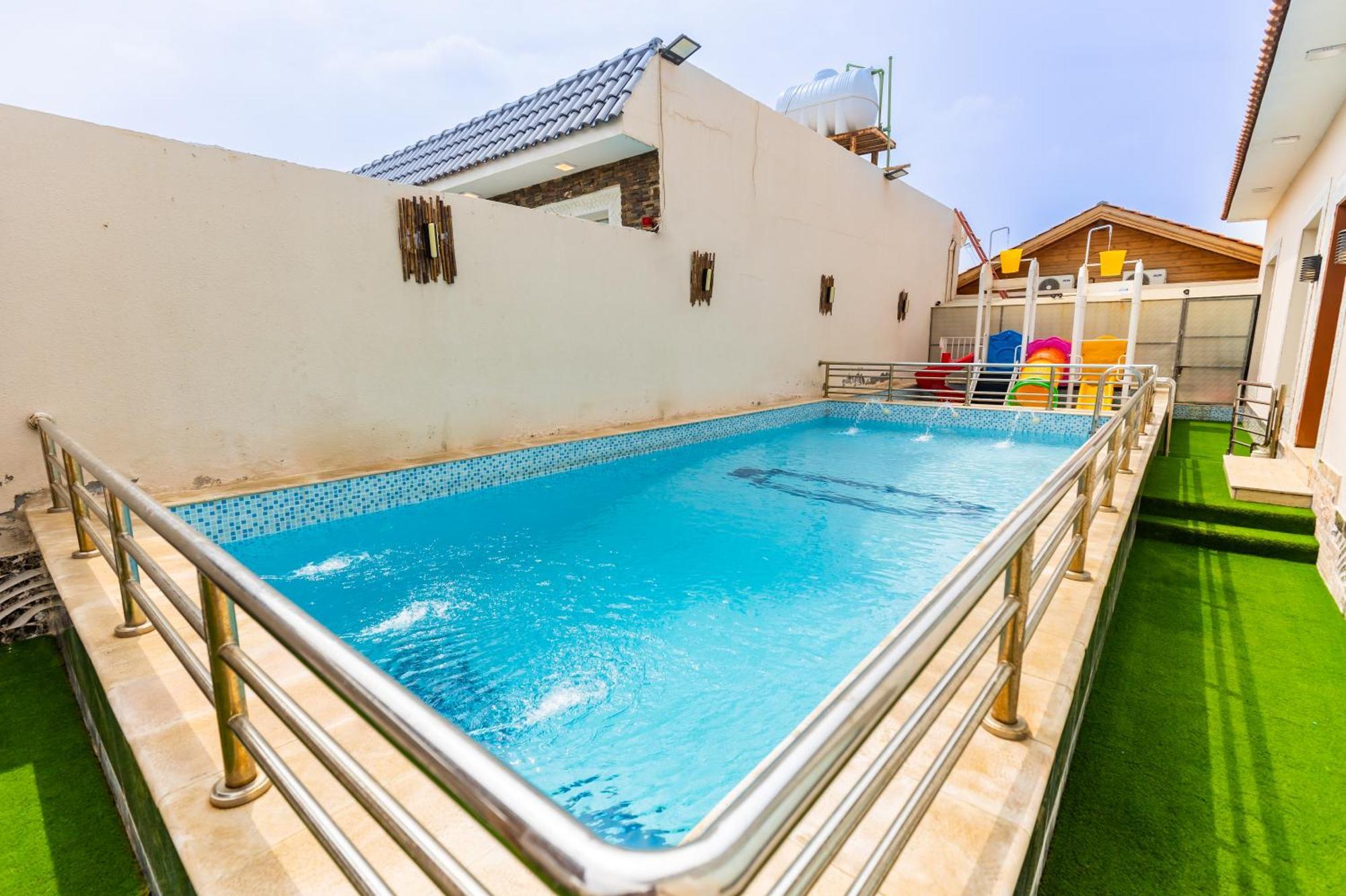 شاليهات الكوخ السويسري وأكوابارك Villa Ash Shishah Bagian luar foto