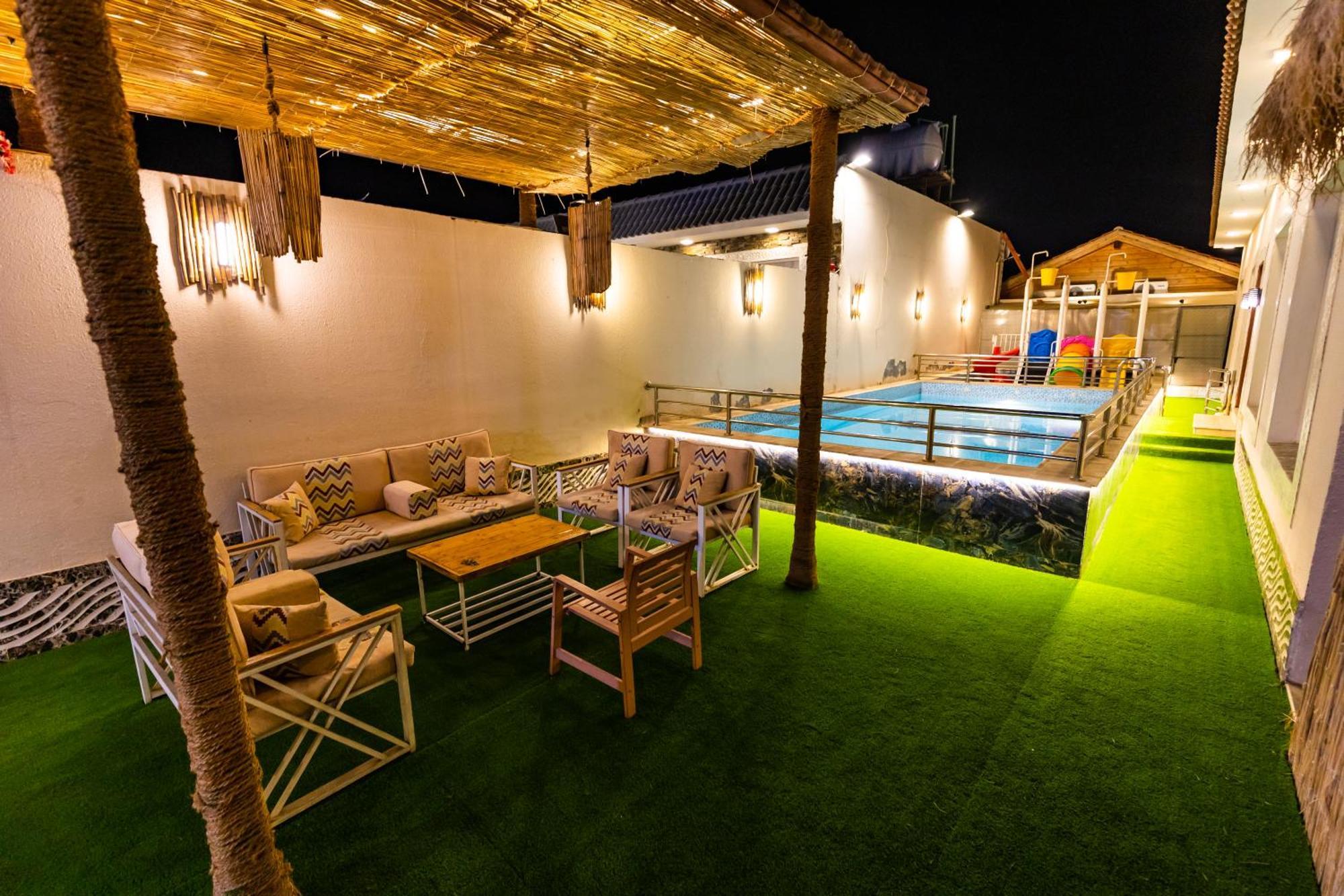 شاليهات الكوخ السويسري وأكوابارك Villa Ash Shishah Bagian luar foto